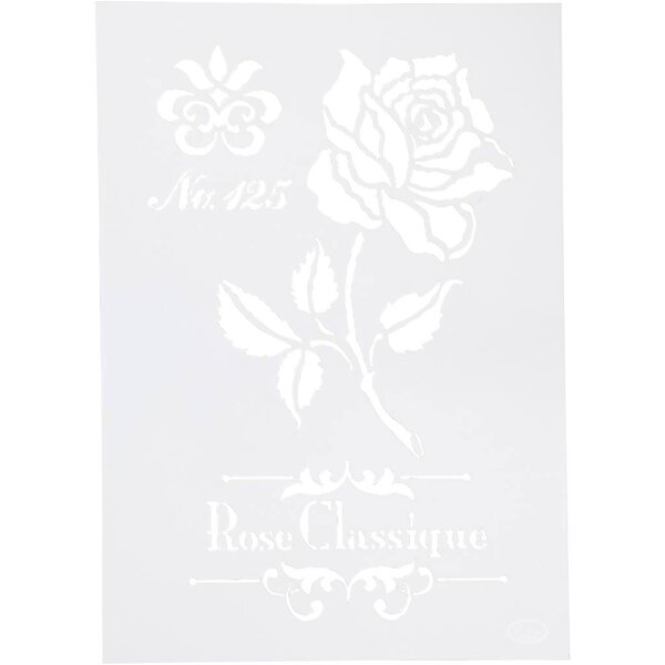Viva Decor Flexibel sjabloon, roos, A4, vel 210x297 mm, 1 stuk