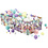 Creativ Company Pom-poms, d 15-40 mm, glitter, pastelkleuren, 400 gr/ 1 doos