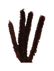 Creativ Company Chenille, L: 40 cm, dikte 30 mm, bruin, 4 stuk/ 1 doos