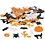 Creativ Company Pailletten, afm 10-20 mm, zwart, oranje, wit, 15 gr/ 1 doos