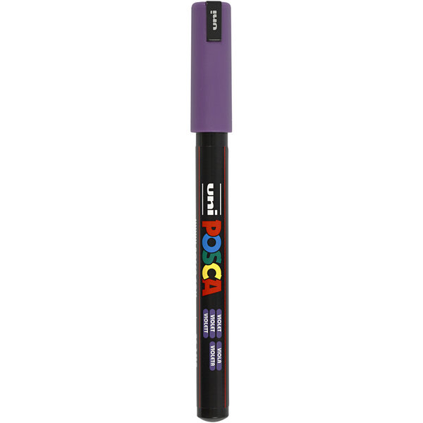 Uni-Posca Posca Marker, afm PC-1MR, lijndikte 0,7 mm, extra-fijn, violet, 1 stuk