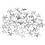 Creativ Company Strasstenen, afm 11+12+16 mm, zilver, 360 stuk/ 1 doos