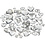 Creativ Company Strasstenen, afm 6+10+14 mm, zilver, 252 stuk/ 1 doos