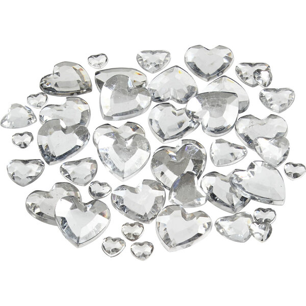Creativ Company Strasstenen, afm 6+10+14 mm, zilver, 252 stuk/ 1 doos