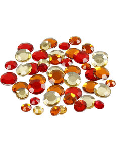Creativ Company Strasstenen, rond, afm 6+9+12 mm, rode harmonie, 360 stuk/ 1 doos