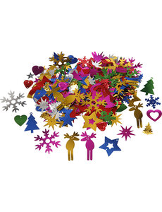 Creativ Company Pailletten, afm 8-50 mm, sterke kleuren, 400 gr/ 1 doos