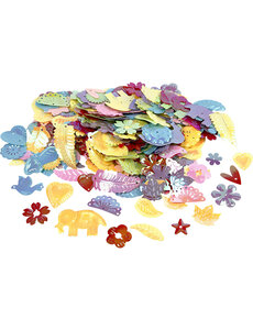 Creativ Company Pailletten, afm 15-45 mm, parelmoer kleuren, 30 gr/ 1 doos