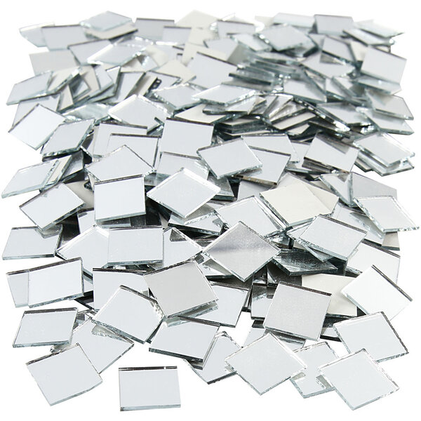 Creativ Company Spiegel mozaiek tegels, afm 16x16 mm, dikte 1 mm, 500 stuk/ 1 doos