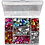 Creativ Company Strasstenen in display box, rond, sterren, harten, d 6+7+9+10+11+12+14+16 mm, blauw, roze, zilver, 300 stuk/ 1 doos