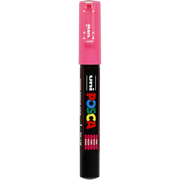 Uni-Posca Posca Marker, afm PC-1M, lijndikte 0,7 mm, extra-fijn, roze, 1 stuk