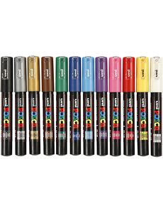 Uni-Posca Posca Marker PC-1M - 12 stuks