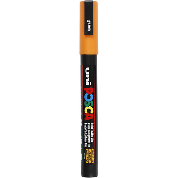 Uni-Posca Posca Marker, afm PC-3M, lijndikte 0,9-1,3 mm, fijn, bright yellow, 1 stuk