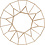 Creativ Company Hangende bal, ring, d 28 cm, brons, 1 stuk