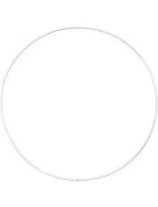 Creativ Company Metalen draadring, d 15 cm, dikte 2 mm, wit, 10 stuk/ 1 doos
