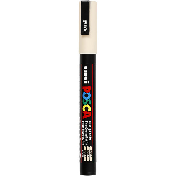 Uni-Posca Posca Marker, afm PC-3M, lijndikte 0,9-1,3 mm, fijn, beige, 1 stuk