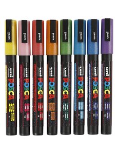 Uni-Posca Posca Marker PC-3ML - Glitter - 8 stuks