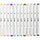 Creativ Company Tekenstift, lijndikte 1+8 mm, pastelkleuren, 12 stuk/ 1 doos