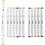 Creativ Company Tekenstift, lijndikte 1+8 mm, pastelkleuren, 12 stuk/ 1 doos