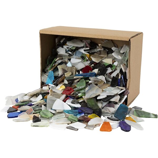 Creativ Company Mozaiek, afm 8-20 mm, dikte 2-3 mm, Inhoud kan variëren , diverse kleuren, 2 kg/ 1 doos