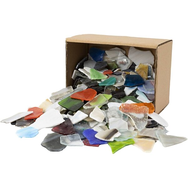 Creativ Company Mozaiek, afm 15-60 mm, dikte 5 mm, Inhoud kan variëren , diverse kleuren, 2 kg/ 1 doos