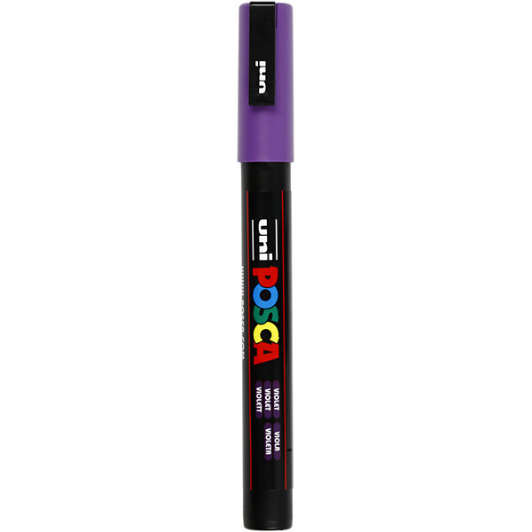 Uni-Posca Posca Marker, afm PC-3M, lijndikte 0,9-1,3 mm, fijn, violet, 1 stuk