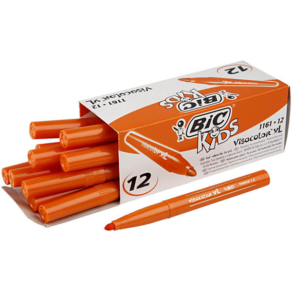 BIC BIC Visa Color Kleurstiften, lijndikte 3 mm, mid oranje, 12 stuk/ 1 doos