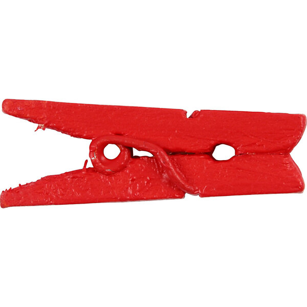 Creativ Company Mini wasknijpers, L: 25 mm, B: 3 mm, rood, 36 stuk/ 1 doos