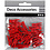 Creativ Company Mini wasknijpers, L: 25 mm, B: 3 mm, rood, 36 stuk/ 1 doos