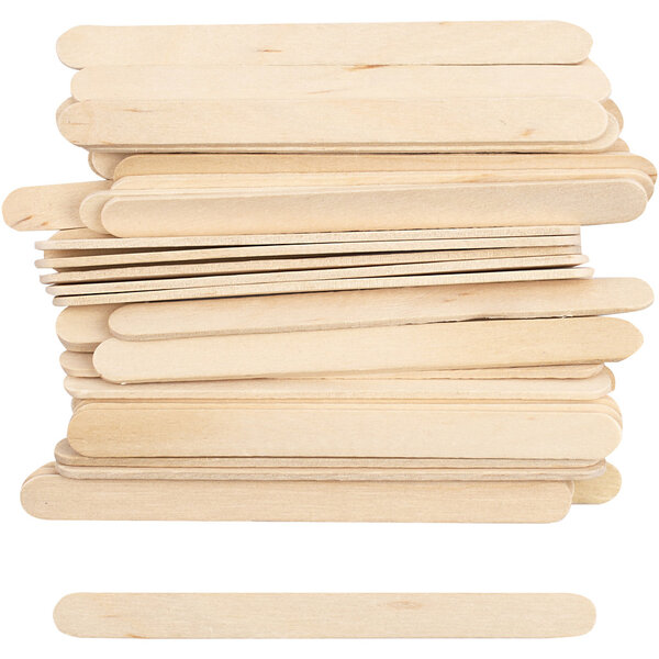 Creativ Company IJslollystokjes, L: 11,5 cm, B: 10 mm, naturel, 30 stuk/ 1 doos