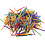 Creativ Company Luciferstokjes, L: 5 cm, diverse kleuren, 4300 stuk, 500 gr/ 1 doos