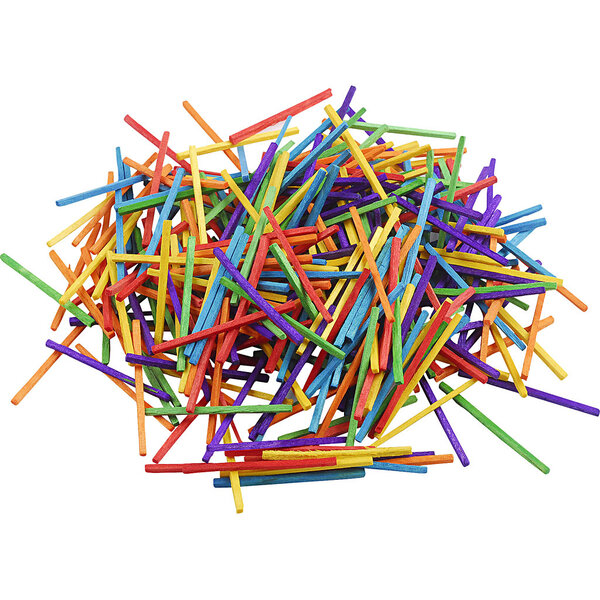 Creativ Company Luciferstokjes, L: 5 cm, diverse kleuren, 4300 stuk, 500 gr/ 1 doos