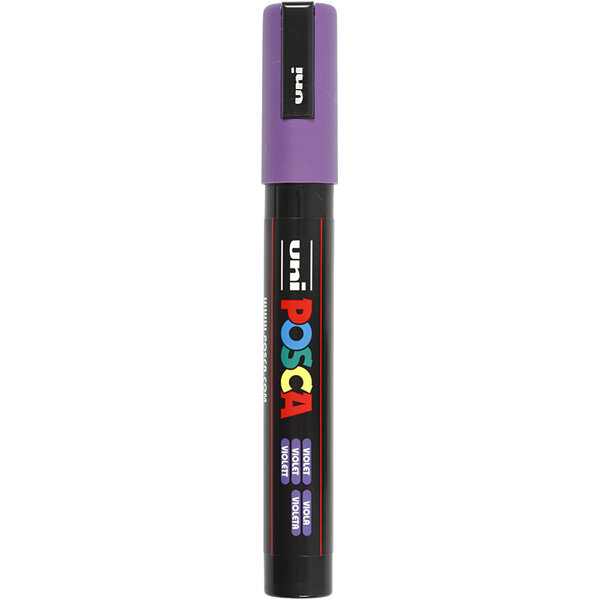 Uni-Posca Posca Marker, afm PC-5M, lijndikte 2,5 mm, medium, violet, 1 stuk