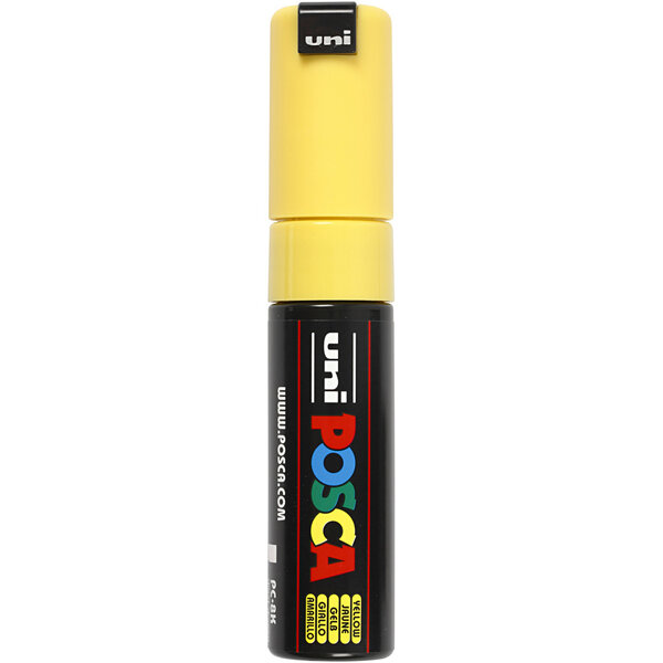 Uni-Posca Posca Marker, afm PC-8K, lijndikte 8 mm, breed, geel, 1 stuk