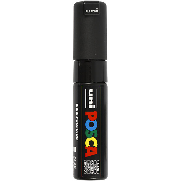 Uni-Posca Posca Marker, afm PC-8K, lijndikte 8 mm, breed, zwart, 1 stuk