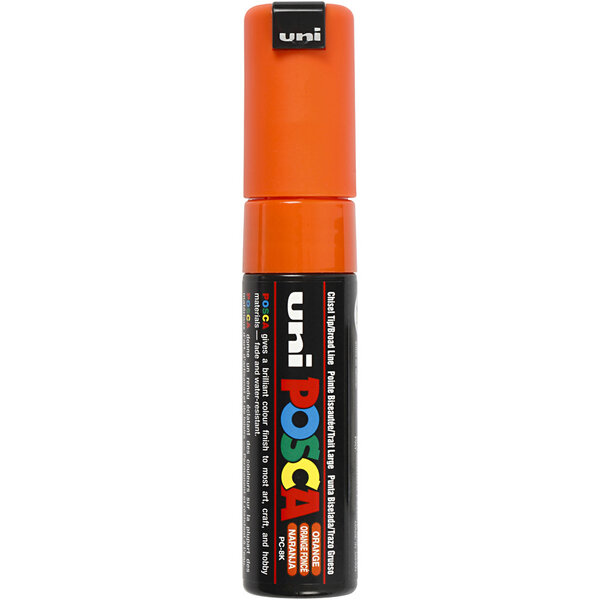 Uni-Posca Posca Marker, afm PC-8K, lijndikte 8 mm, breed, oranje, 1 stuk