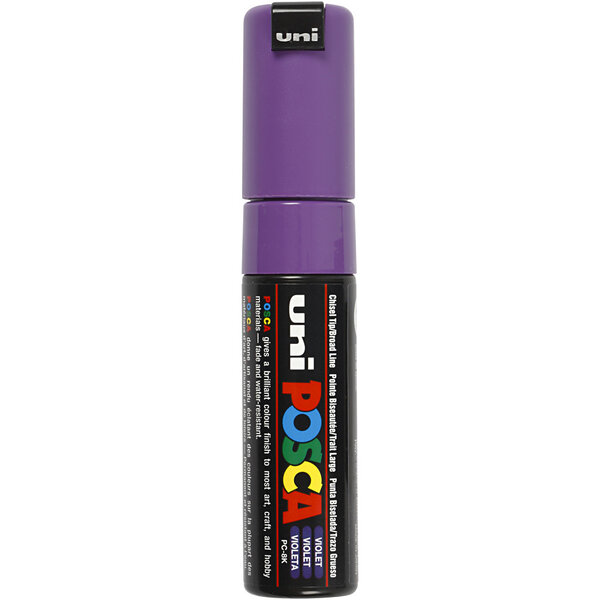 Uni-Posca Posca Marker, afm PC-8K, lijndikte 8 mm, breed, violet, 1 stuk