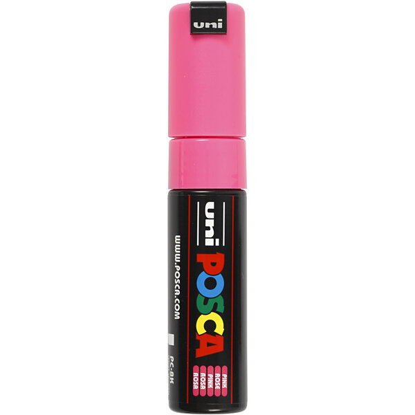 Uni-Posca Posca Marker, afm PC-8K, lijndikte 8 mm, breed, roze, 1 stuk
