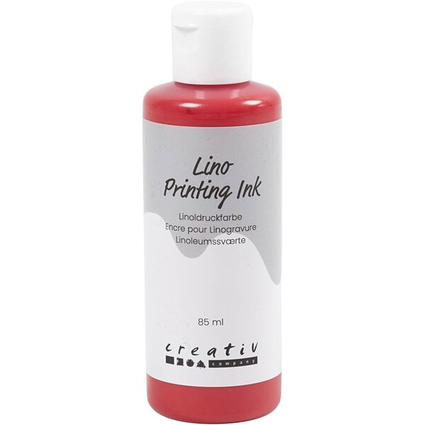 Creativ Company Linoleum Verf, rood, 85 ml/ 1 fles