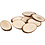 Creativ Company Houten schijf met bast, afm 11x7,5 cm, dikte 8 mm, 12 stuk/ 1 doos