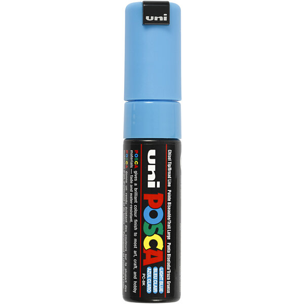 Uni-Posca Posca Marker, afm PC-8K, lijndikte 8 mm, breed, lichtblauw, 1 stuk