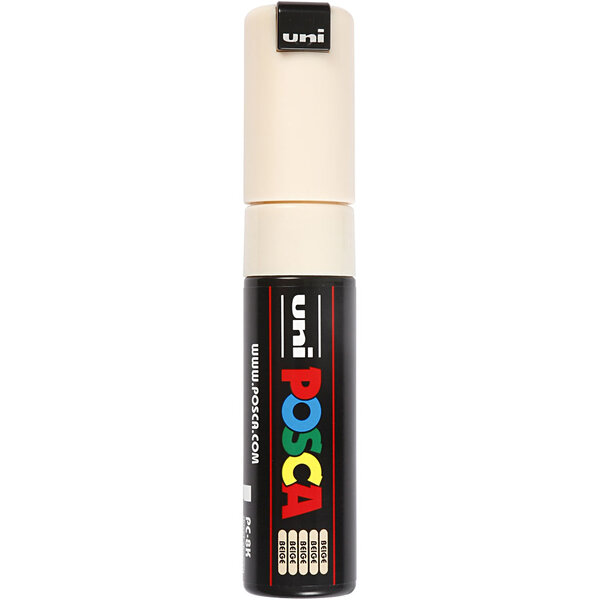 Uni-Posca Posca Marker, afm PC-8K, lijndikte 8 mm, breed, beige, 1 stuk