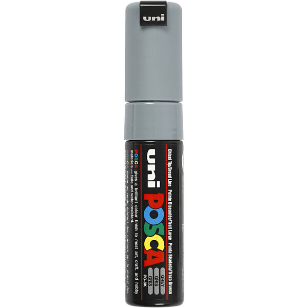 Uni-Posca Posca Marker, afm PC-8K, lijndikte 8 mm, breed, grijs, 1 stuk
