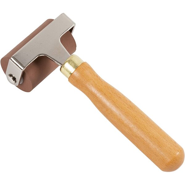 Creativ Company Rubberen roller/linoleumroller, B: 4,90 cm, d 3 cm, 1 stuk