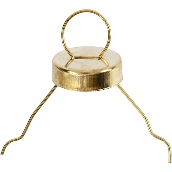 Creativ Company Metalen hanger, d 13 mm, gatgrootte 5 mm, goud, 25 stuk/ 1 doos