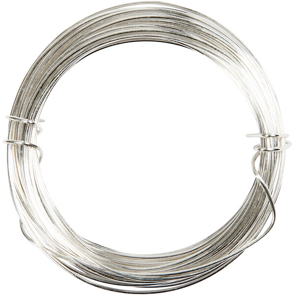 Creativ Company Verzilverd draad, dikte 0,6 mm, verzilverd, 10 m/ 1 rol