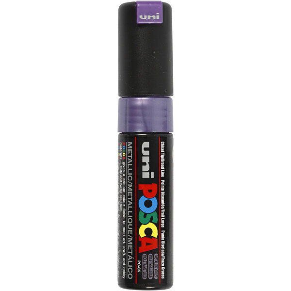 Uni-Posca Posca Marker, afm PC-8K, lijndikte 8 mm, breed, metallic violet, 1 stuk