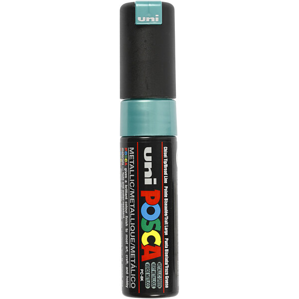 Uni-Posca Posca Marker, afm PC-8K, lijndikte 8 mm, breed, groen metallic, 1 stuk