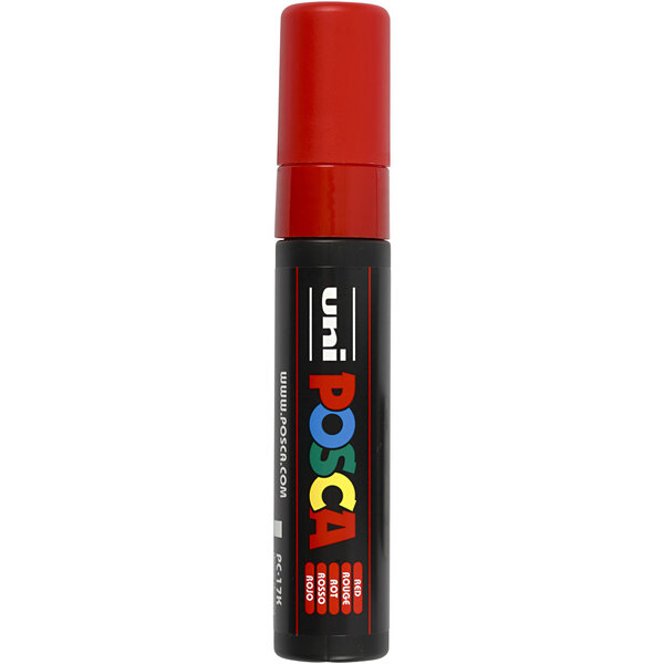 Uni-Posca Posca Marker, afm PC-17K, lijndikte 15 mm, extra breed, rood, 1 stuk