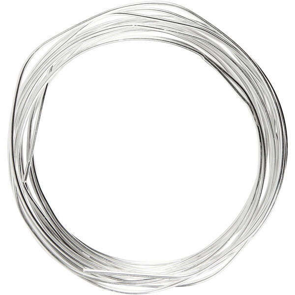 Creativ Company Verzilverd draad, dikte 1,2 mm, verzilverd, 3 m/ 1 rol