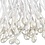 Creativ Company Bloemmeeldraden, L: 6,4 cm, d 2 mm, wit parelmoer, 100 stuk/ 1 doos